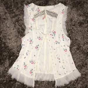 Free People floral corset tank